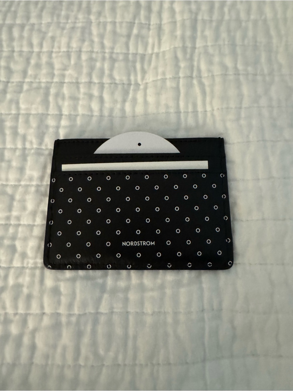 Nordstrom Black and White Dot Slim Card Case